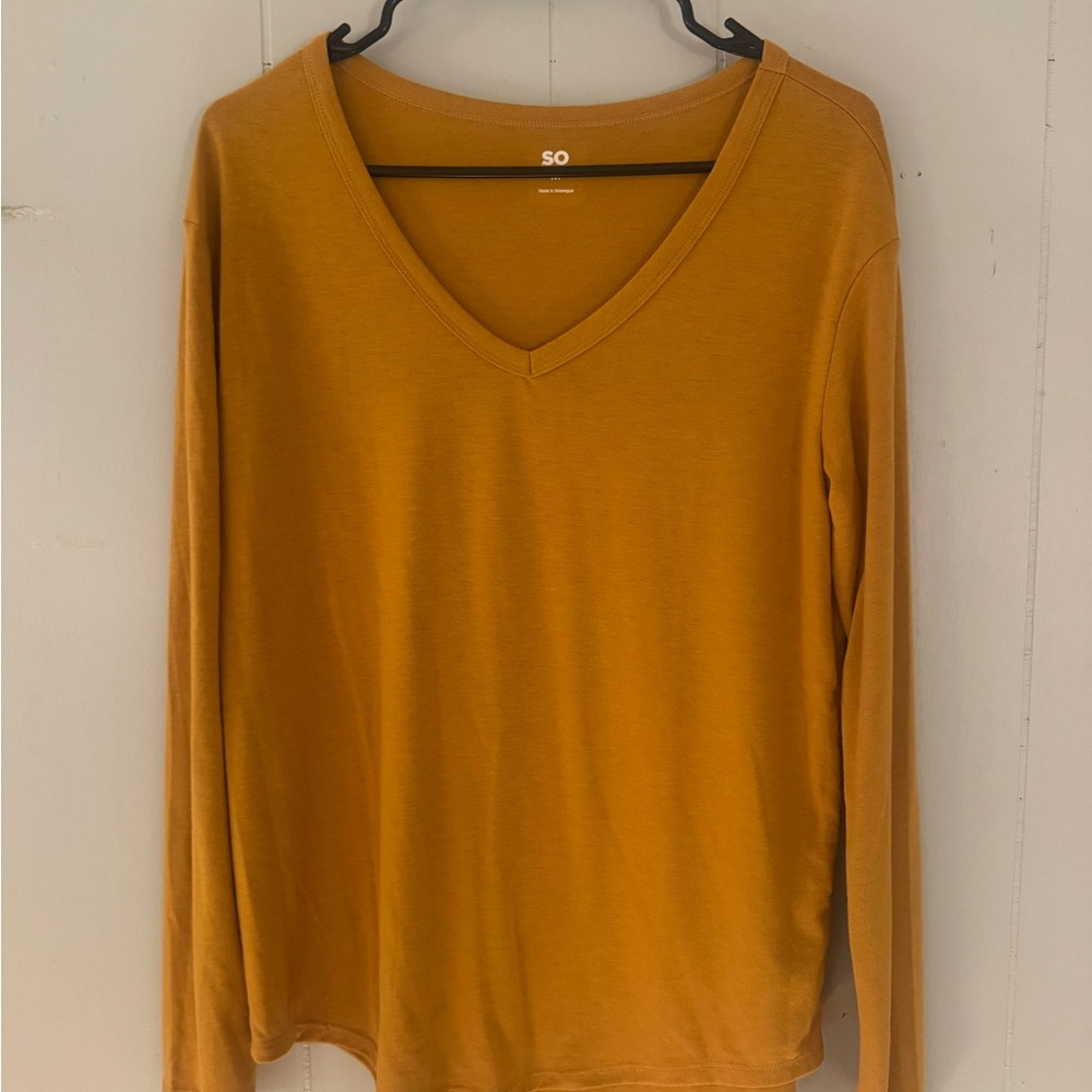 SO Women's Golden Long Sleeve Tee Size M